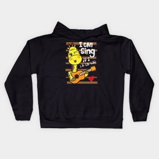 giraffe I can sing Kids Hoodie